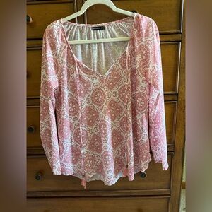Pink Patterned Women's Top